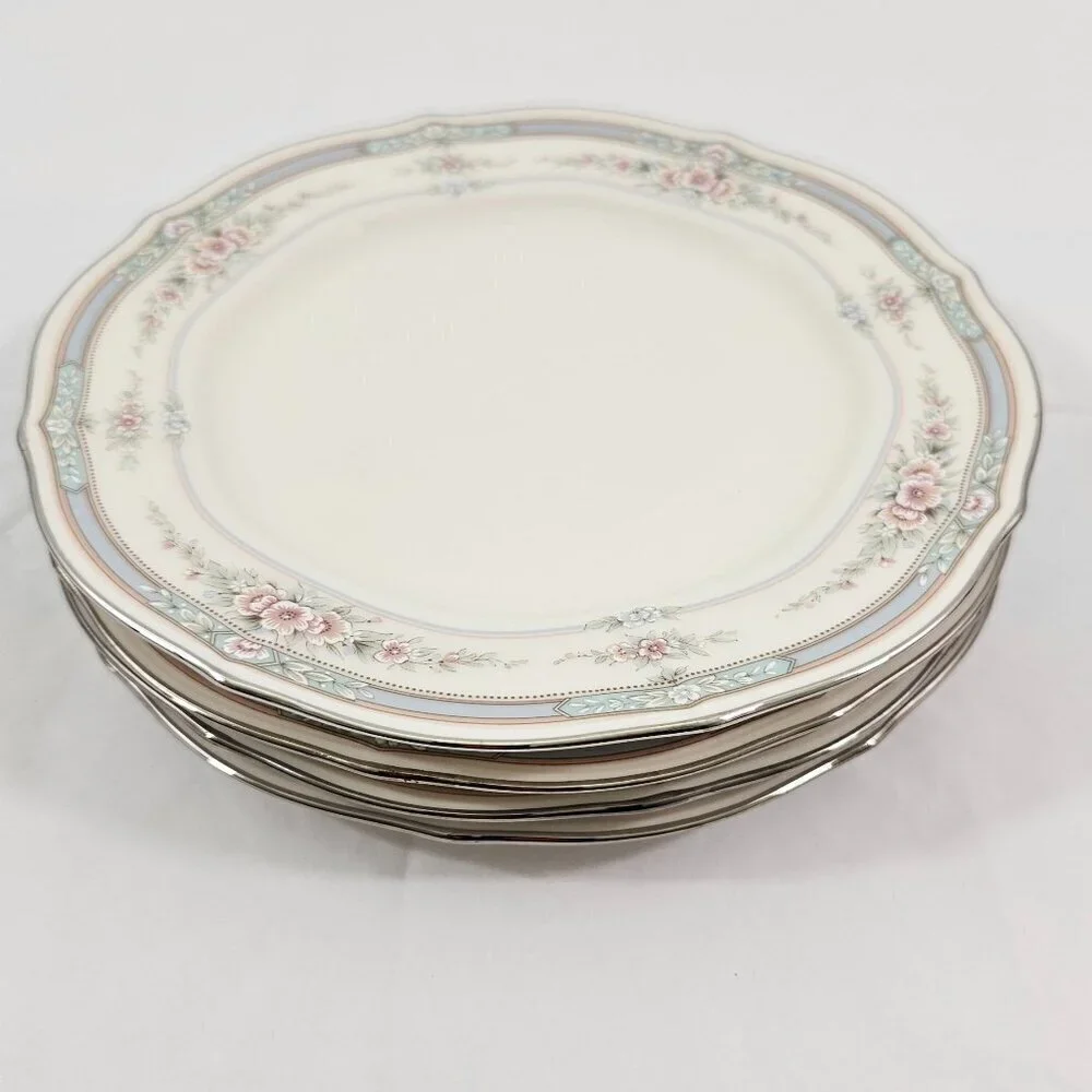 Noritake Rothschild Ivory China Platinum Band Bread & Butter Plates – Set of 4
